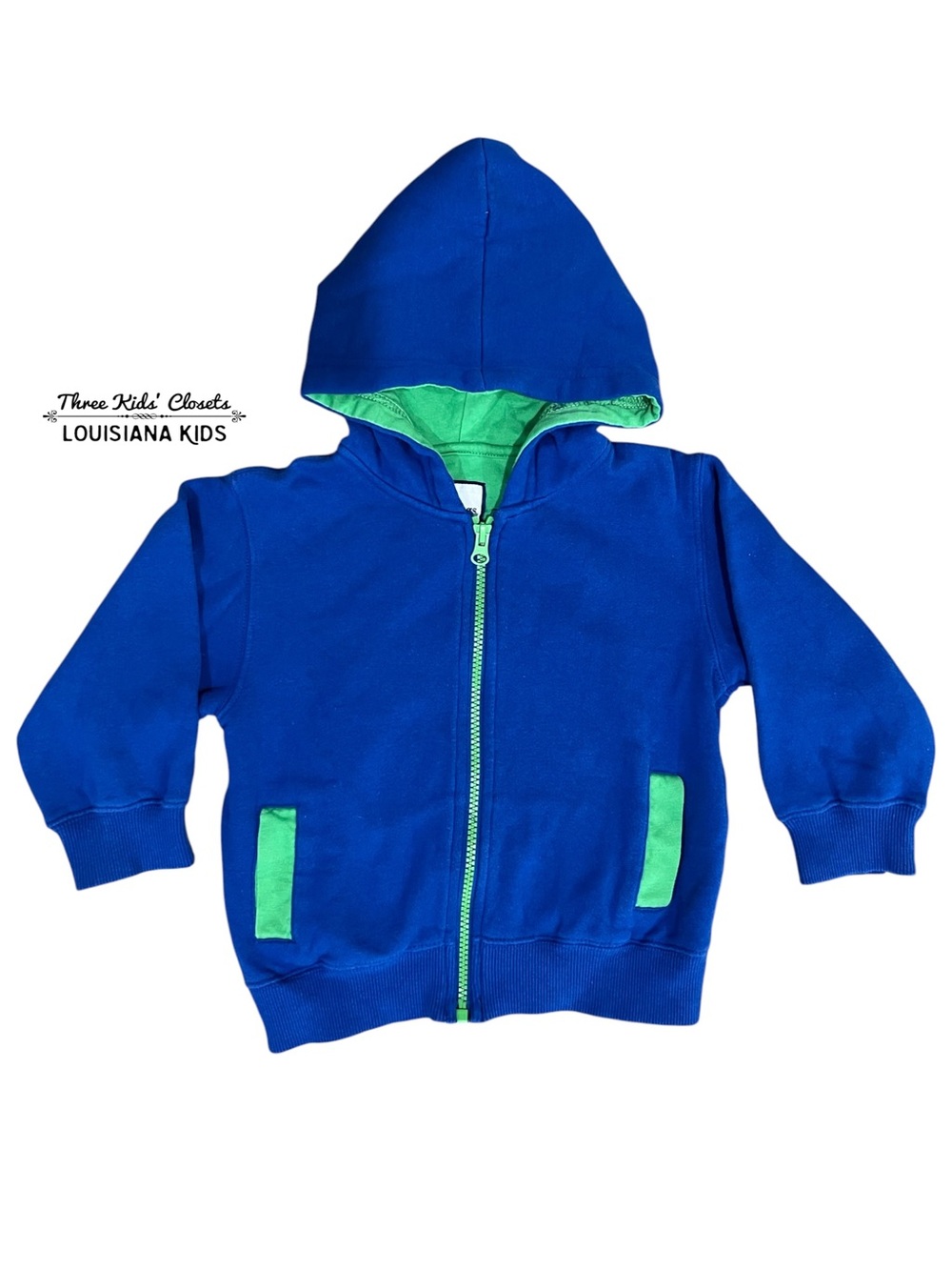 Kitestrings by Hartstrings 3T Blue & Green Hooded Hoodie Sweatshirt Jacket